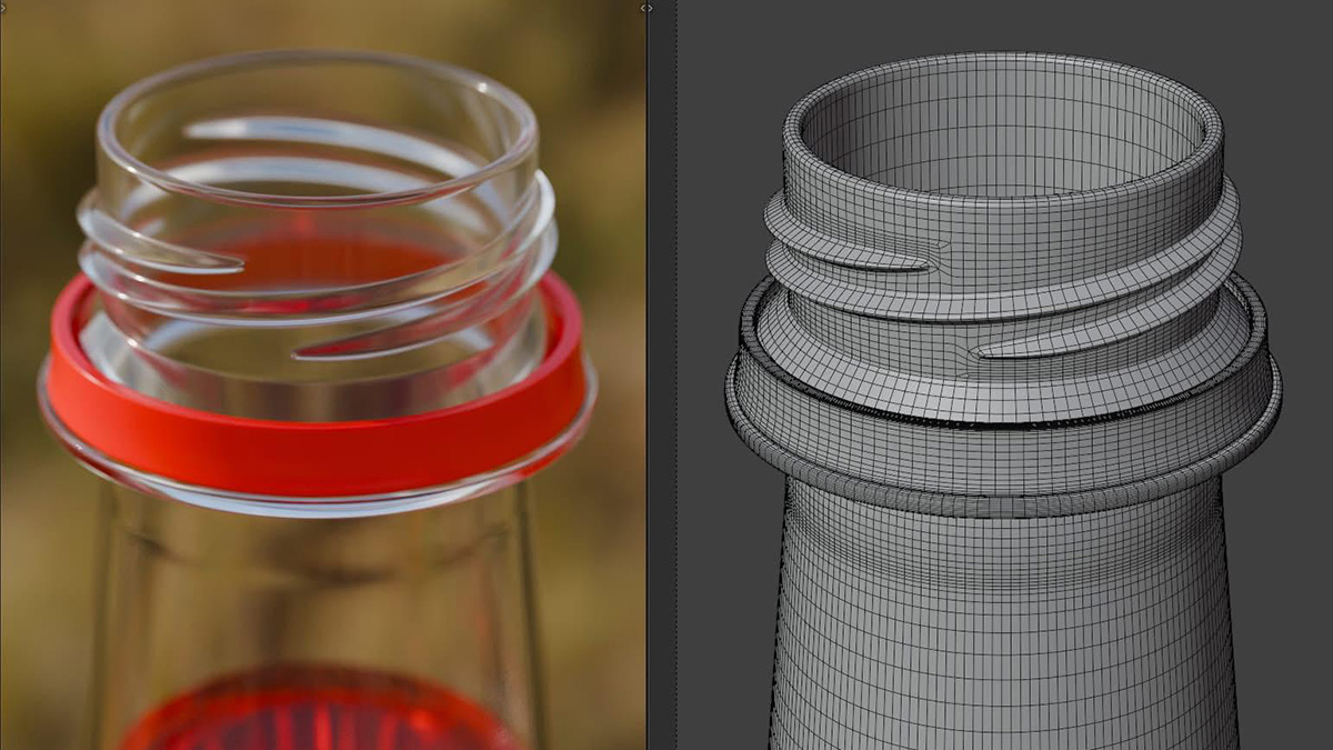 threaded plastic bottle neck