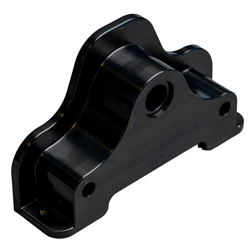 cnc machined metal part with black oxide finish