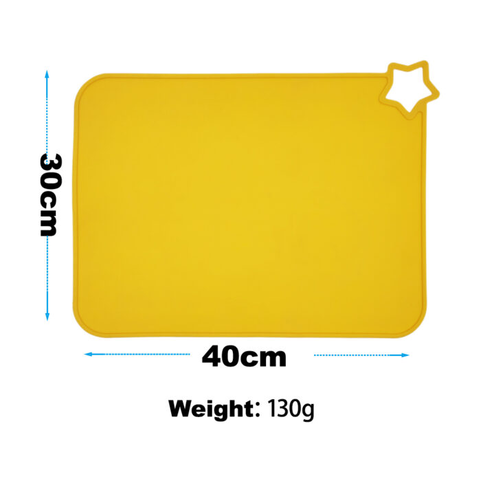 Pattern Food Grade BPA Free Non-toxic Food Catch Silicone Baby Placemat