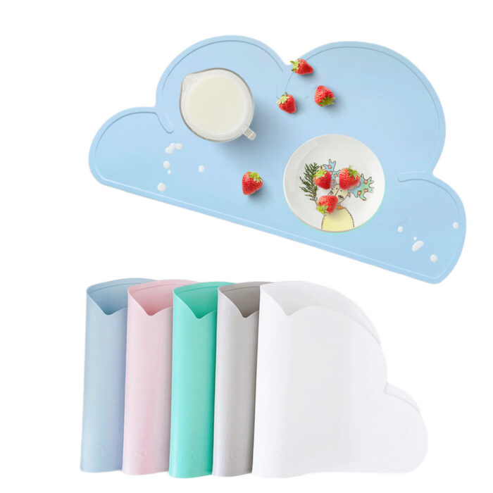 Silicone Baby Place Mat Cloud Shaped Waterproof & Non-slip Placemats