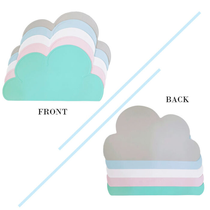 Silicone Baby Place Mat Cloud Shaped Waterproof & Non-slip Placemats