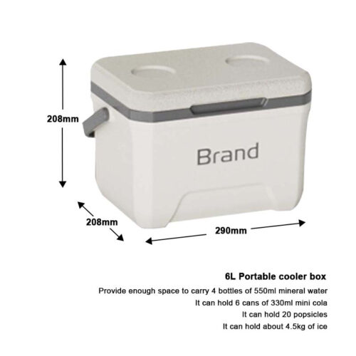 6.3QT15.9QT21.1QT29.6QT Insulated Outdoor Picnic Hard Cooler with Handle 6L15L20L28L
