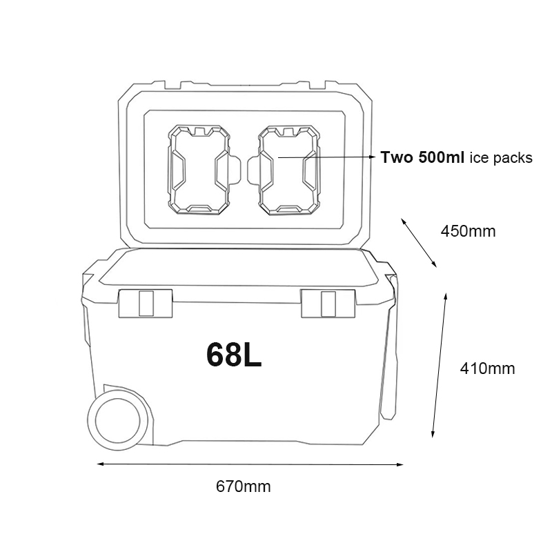 68L New Arrival Fresh-Keeping Popular Speaker Portable Audio Player Music Cooler Box for Travel 71.89QT