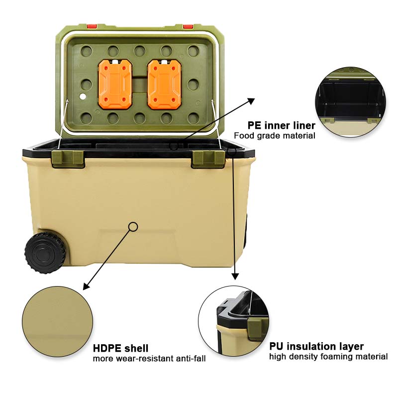 68L New Arrival Fresh-Keeping Popular Speaker Portable Audio Player Music Cooler Box for Travel 71.89QT