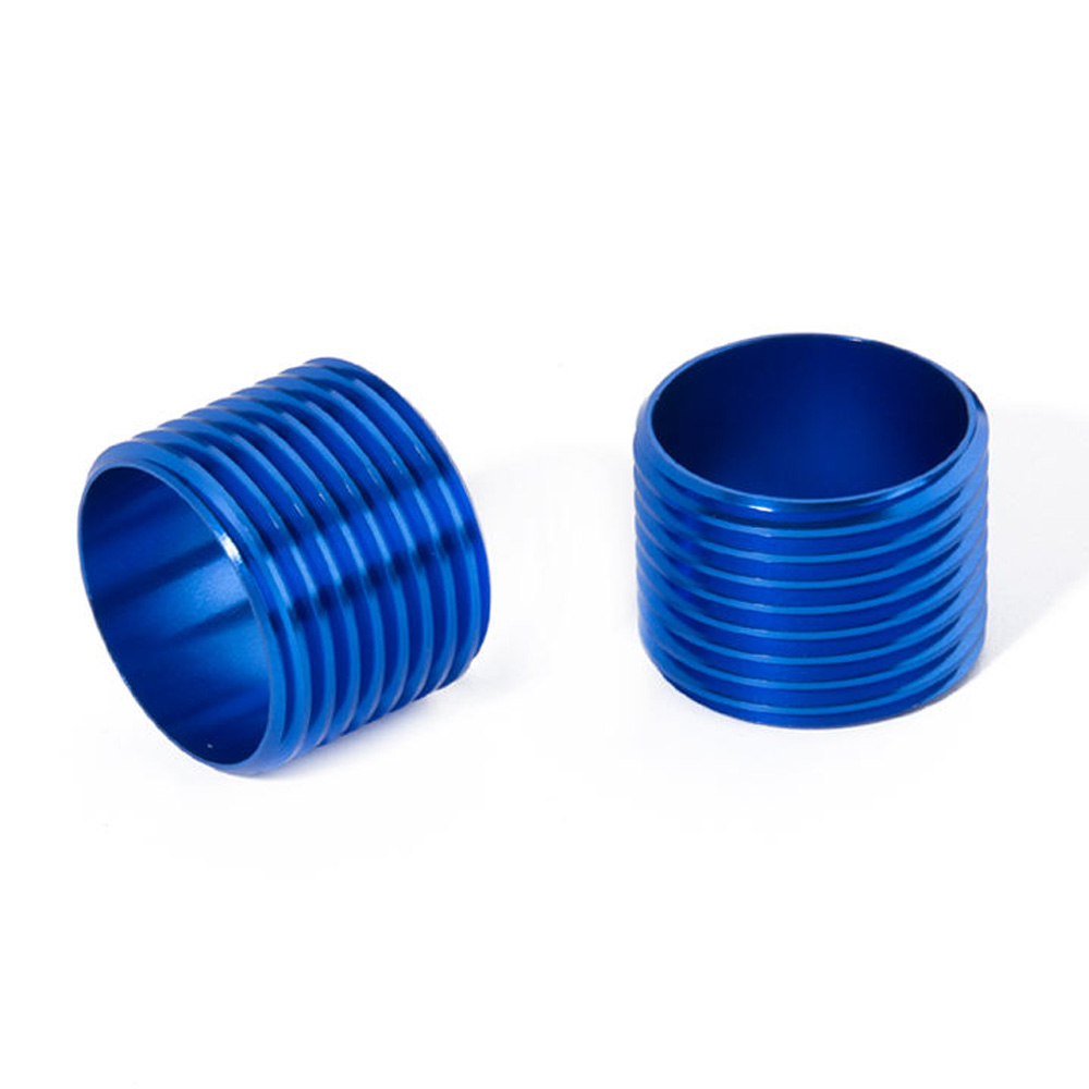 Custom High Quality Aluminum CNC Turning Blue Anodized Parts