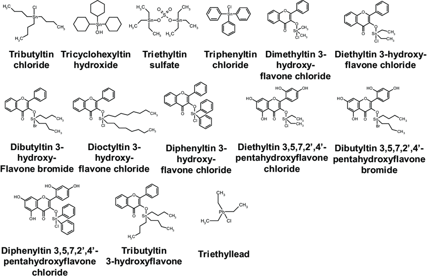 Structures-of-organotin-compounds-and-structural-relatives Structures of organotin compounds and structural relatives