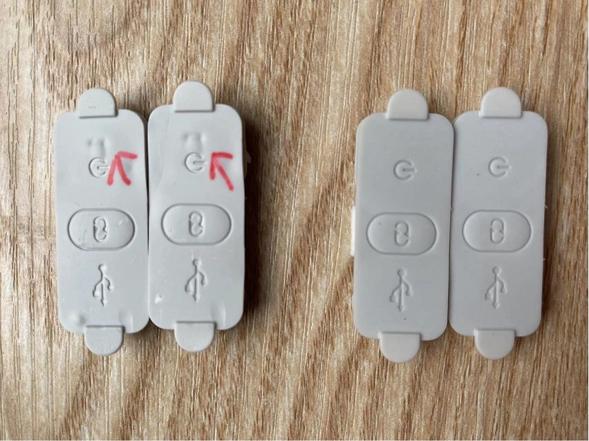 sink marks caused by long time sinks marks on molded parts