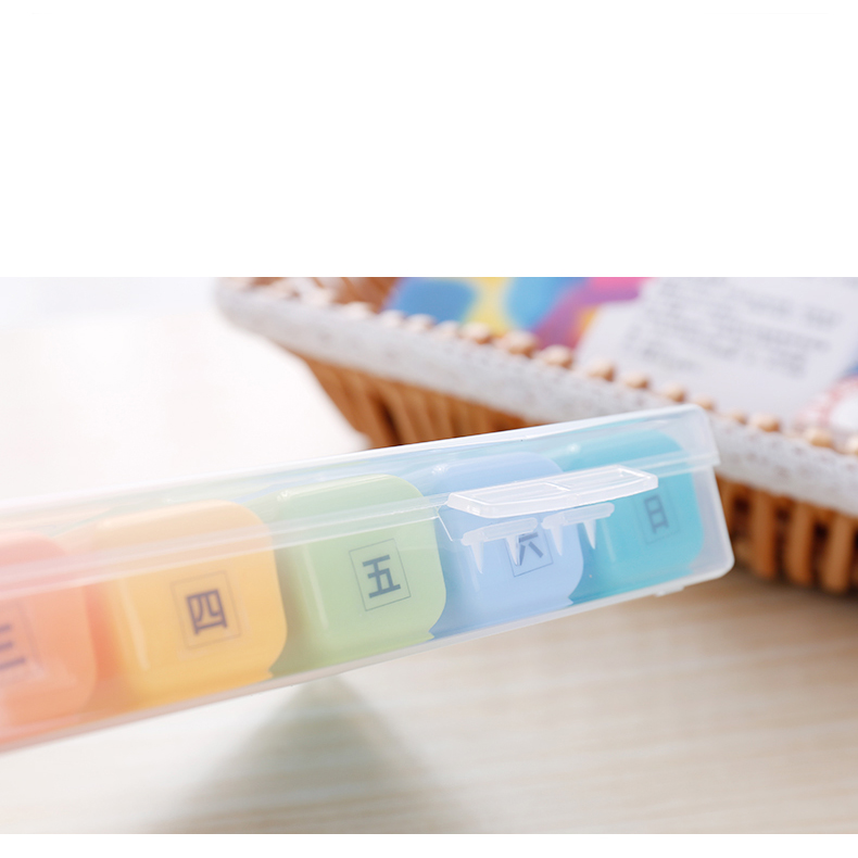 28 Grid Weekly Pill Organizer Morning Night Separate Compartments Case