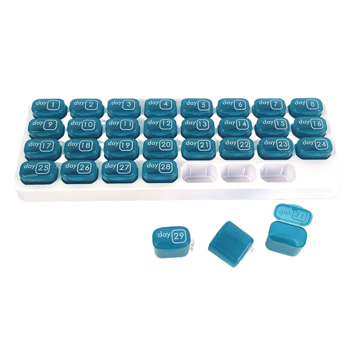 31-Grid Plastic Medicine Box with One Month Single Detachable PP Pill Case