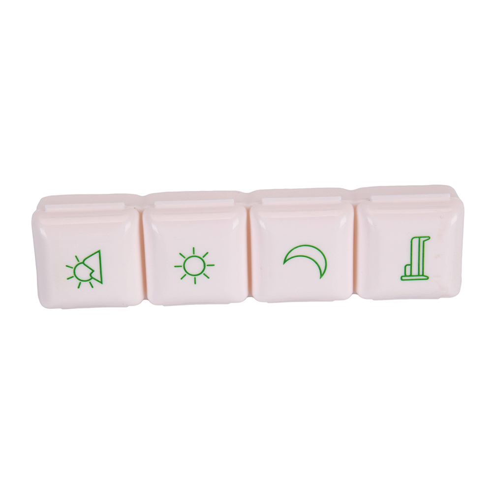 4 Box PP Mini Portable Daily Medicine Box Pocket Pill Case