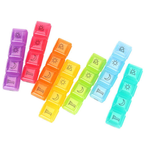 4 Box PP Mini Portable Daily Medicine Box Pocket Pill Case