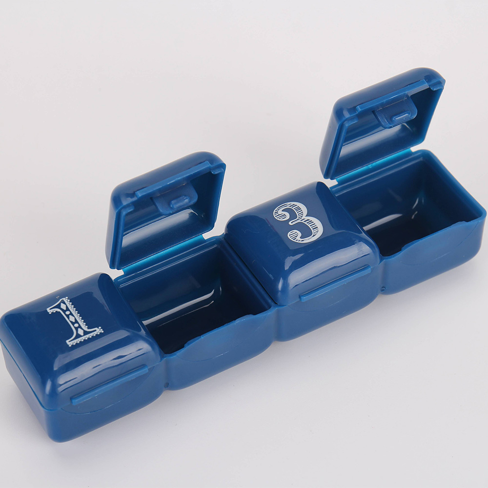 4 Box PP Mini Portable Daily Medicine Box Pocket Pill Case