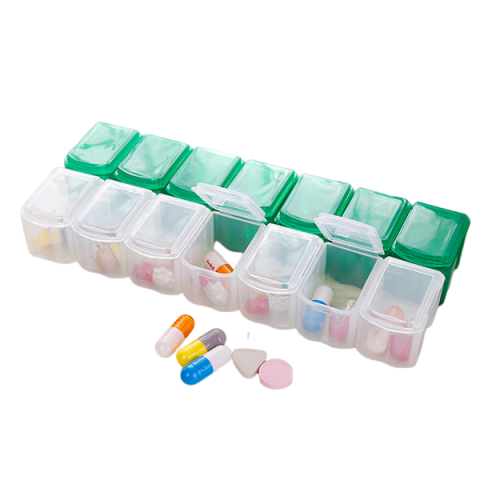 7 Compartment Daily Pill Organizer Portable Medicine Case