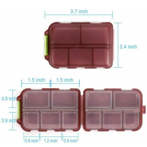 New Sell Pill Organizer Well Colorful 10 Compartments 7 Day Stock Medicine Box