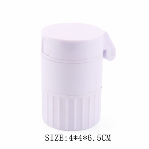 Pill Cutter Splitter Multifunctional Three-Part Storage Case for Drug Divider Usage