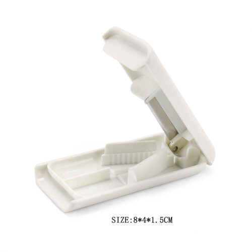 Portable ABS Pill Cutter with Compact Stainless Steel Blade Convenient Drug Splitter