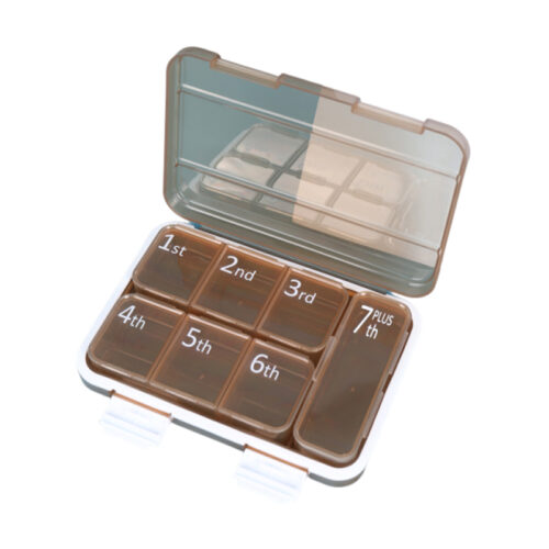 Portable Cute Plastic Medicine Box With 7 Large Compartments