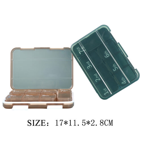 Portable Cute Plastic Medicine Box With 7 Large Compartments