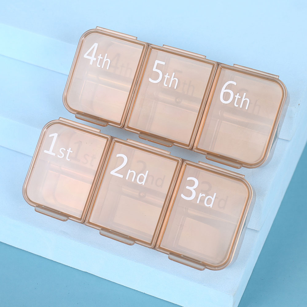 Portable Cute Plastic Medicine Box With 7 Large Compartments
