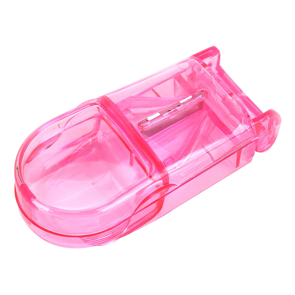 Portable Pill Cutter Splitter Case with PS Plastic Customized Color Divider Medicine Box