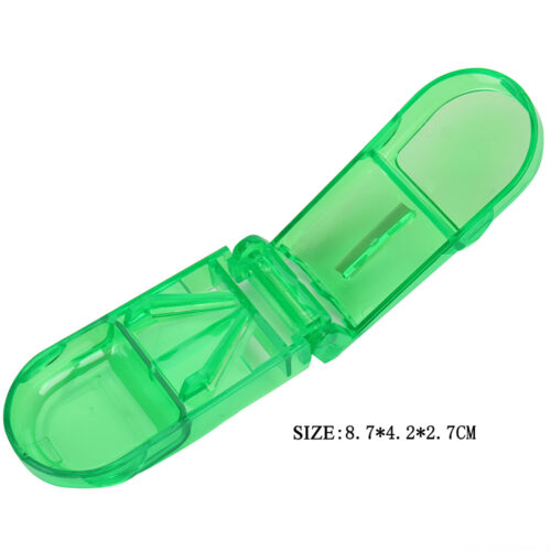 Portable Pill Cutter Splitter Case with PS Plastic Customized Color Divider Medicine Box