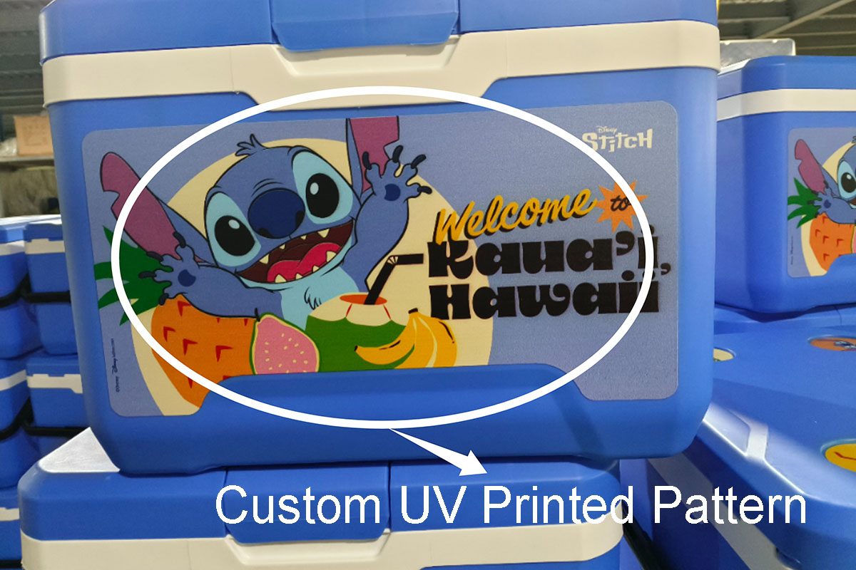 custom uv printed pattern hard cooler