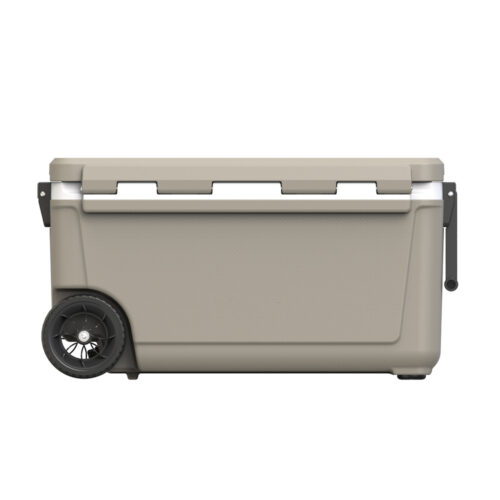 167QT Cooler Box Insulated PE Outdoor Custom Blow Mold Ice Chest With Wheels 158L