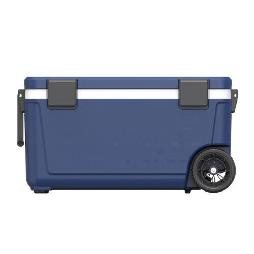 167QT Cooler Box Insulated PE Outdoor Custom Blow Mold Ice Chest With Wheels 158L