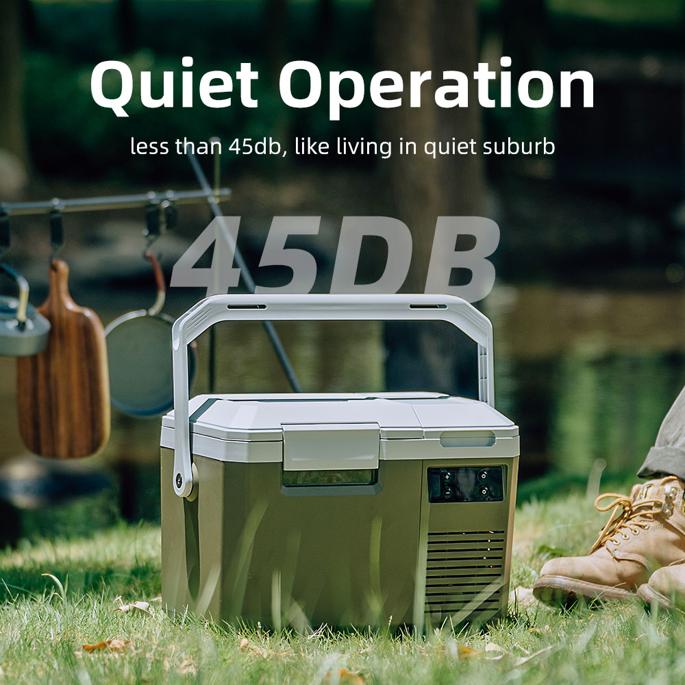 16QT Electric Hard Cooler Battery Powered Mobile Fridge for Outdoor Camper 15L