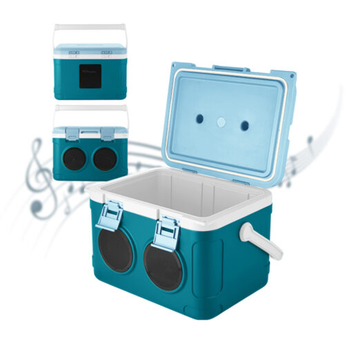 22QT Hard Cooler Box With Speaker Insulated Portable Thermal for Camping Travel 21L