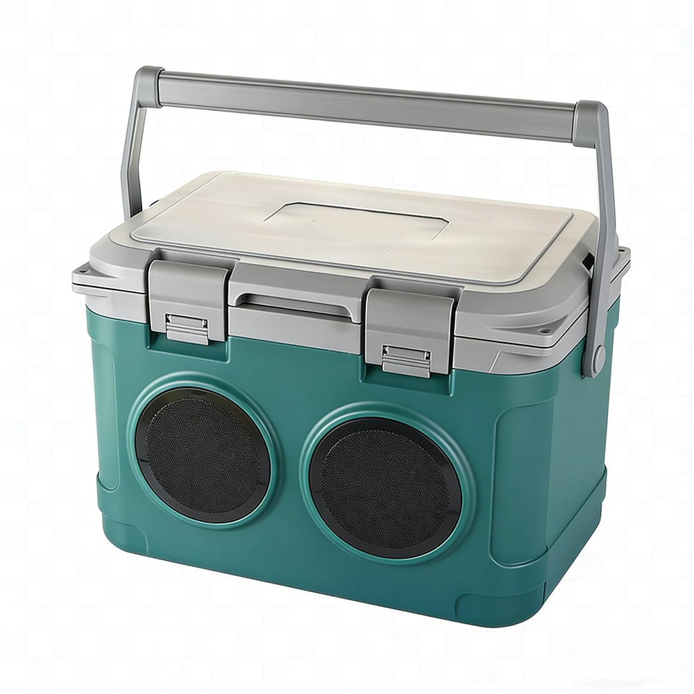 22QT Hard Cooler Box With Speaker Insulated Portable Thermal for Camping Travel 21L