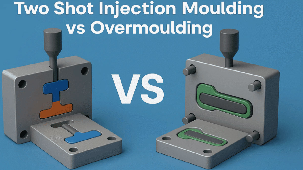 Difference between two-shot injection molding and overmolding techniques