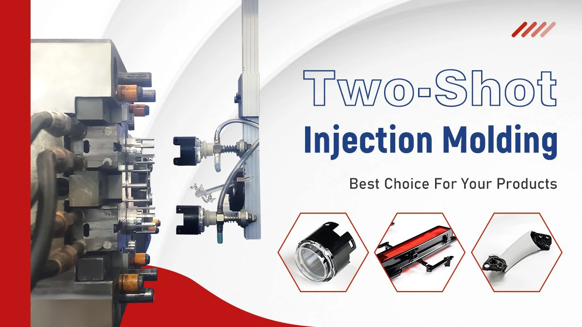 Two-shot mold design First Molds Two Shot Injection Molding service pairs machine and finished parts